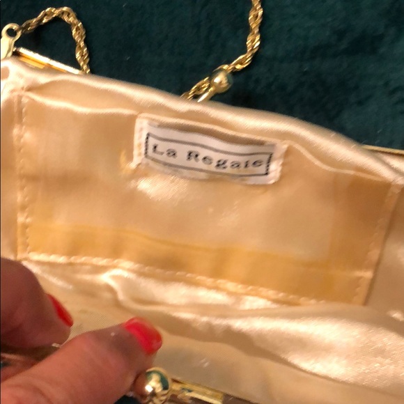 Vintage Beaded Creme Gold Chain Night Bag - Picture 5 of 5